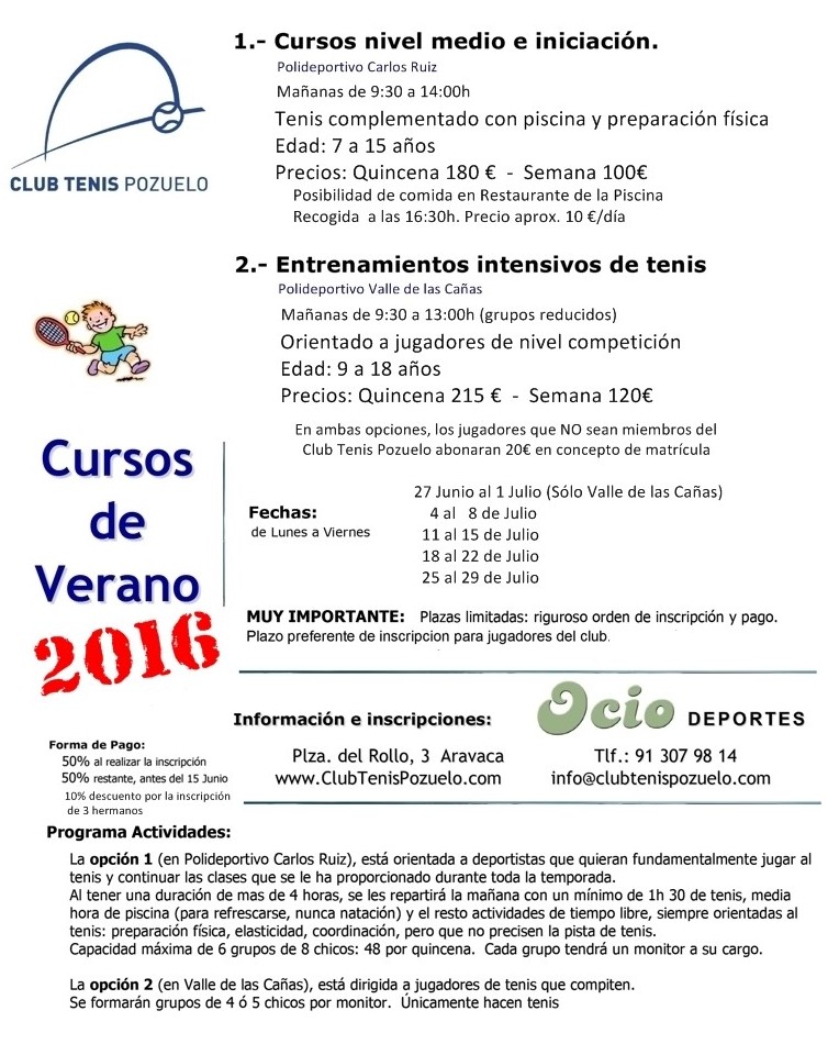 Cursos Verano 2016